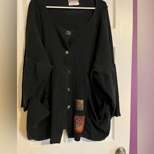 Vintage Blue Fish Women’s Top with Buttons